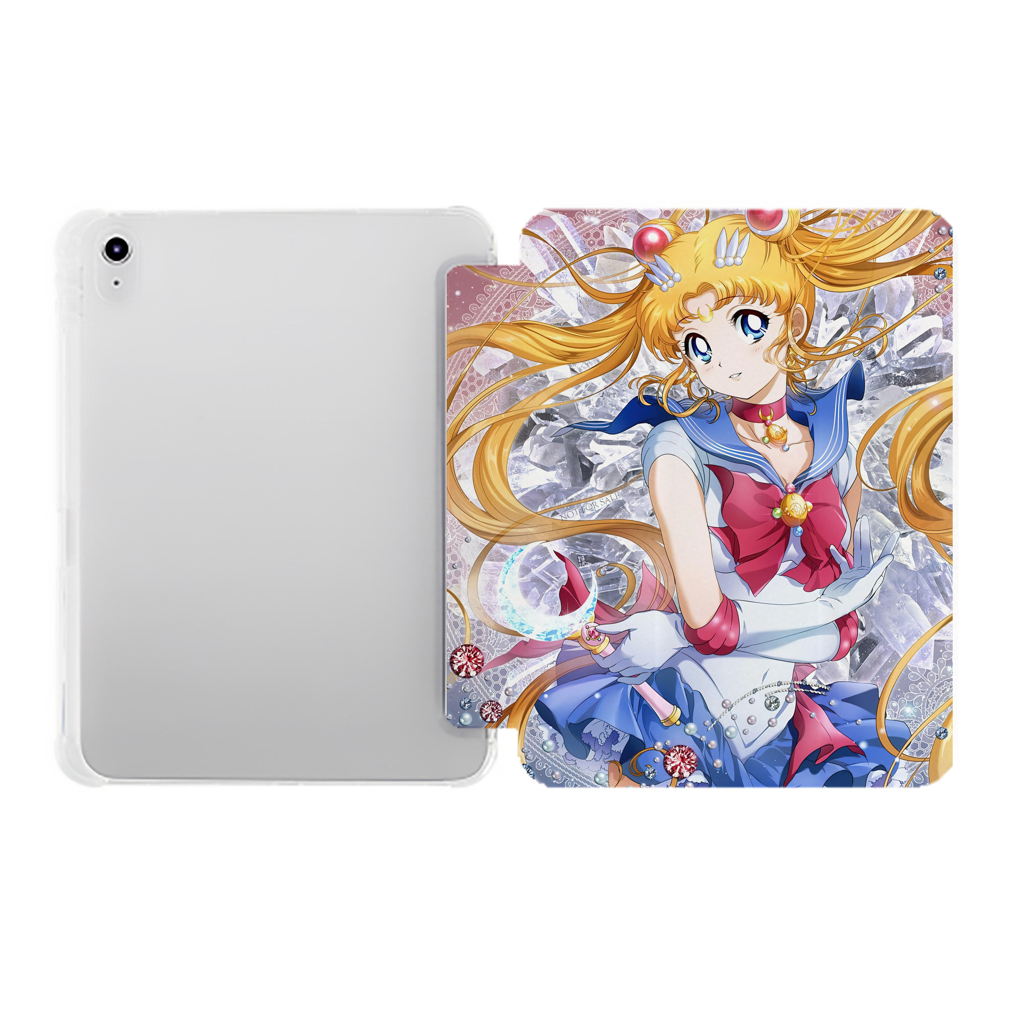 （画像用） 美少女戦士セーラームーン Sailor Moon IPad ケース ペン収納付き 三つ折りスタンド PUレザー×シリコン 対応機種9.5/10.5/10.9インチ